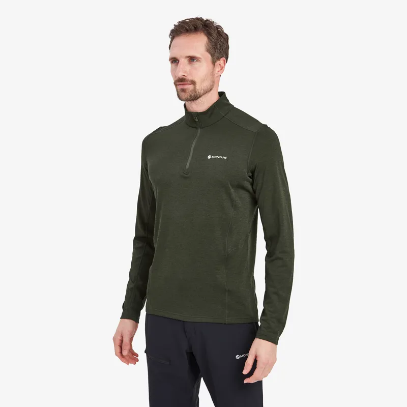 Montane Mens Dart Zip Neck Oak Green-2